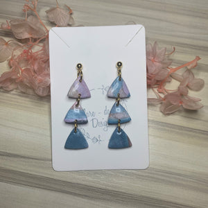 Bermuda in multicolor marble earrings