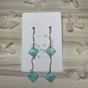 Claudia in sea glass drop earrings