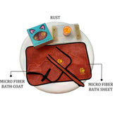 2 pieces Bath Robe set Comprising Of Drying Coat and Bath Sheet