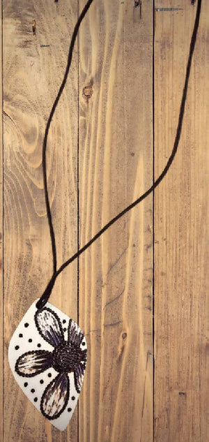 Handmade Pyrography “Wood Burned” Pendant Necklace