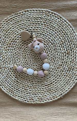 Pink Chrochet Bear Set Mimmy Designs