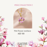 Pink flower necklace