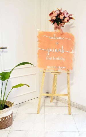 Acrylic Wedding/ Birthday sign