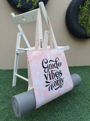 Yoga tote bag- Good Vibes Only
