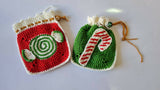 draw string Christmas treat pouch