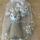 Blue Reindeer Set Chrochet set of 3 Mimmy Designs