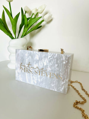 Bridal - Clutch Bag - Marble White