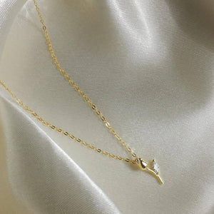 Cubic Zirconia Flower Necklace