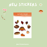 Autumn sticker sheet