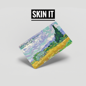 Van Gogh rice field atm card sticker