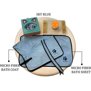 2 pieces Bath Robe set Comprising Of Drying Coat and Bath Sheet