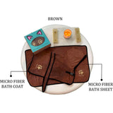 2 pieces Bath Robe set Comprising Of Drying Coat and Bath Sheet