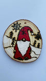 Christmas ornaments set of 5/ wood burned coasters/ ornaments