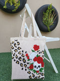 Tote bag-skulls and roses