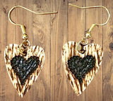 Handmade Pyrography “Wood Burned” Earrings