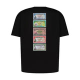 Oversized Fit Palestine Currency T-Shirt -Black