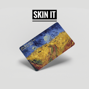 Van Gogh wheat field atm card sticker