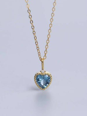 Blue Heart Necklace