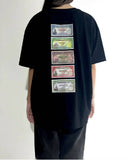 Oversized Fit Palestine Currency T-Shirt -Black