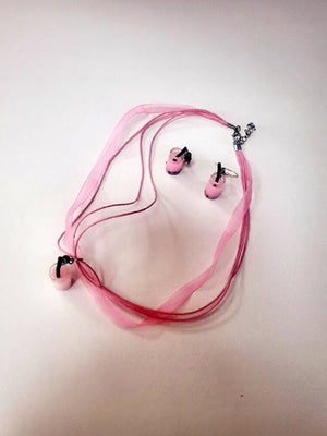 Neckalce and earrings Bubble tea